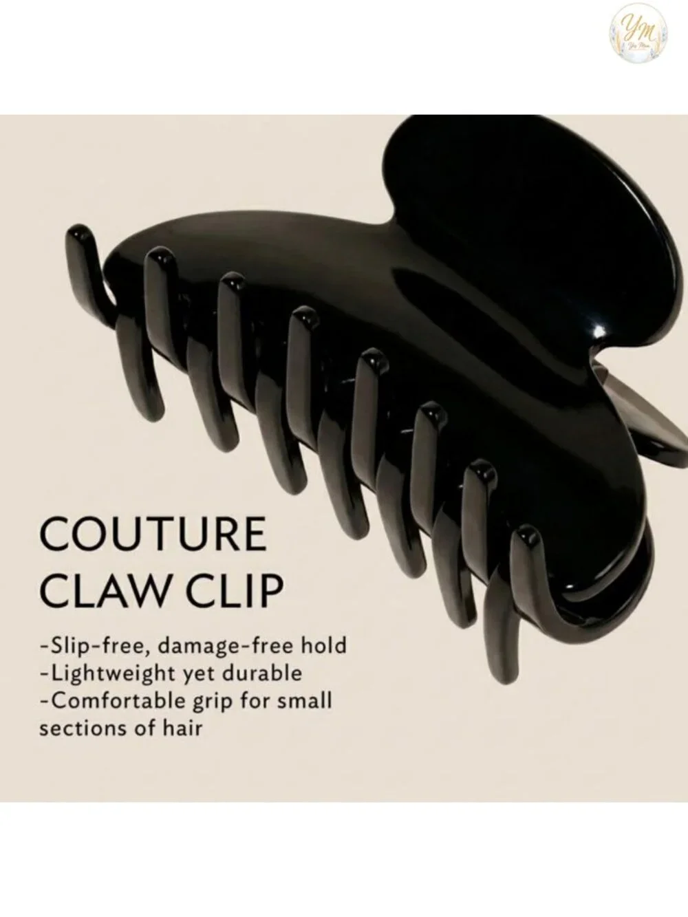 Luxury Acetate Claw Hair Clip, Handmade in France, Secure Slip-Free Hold